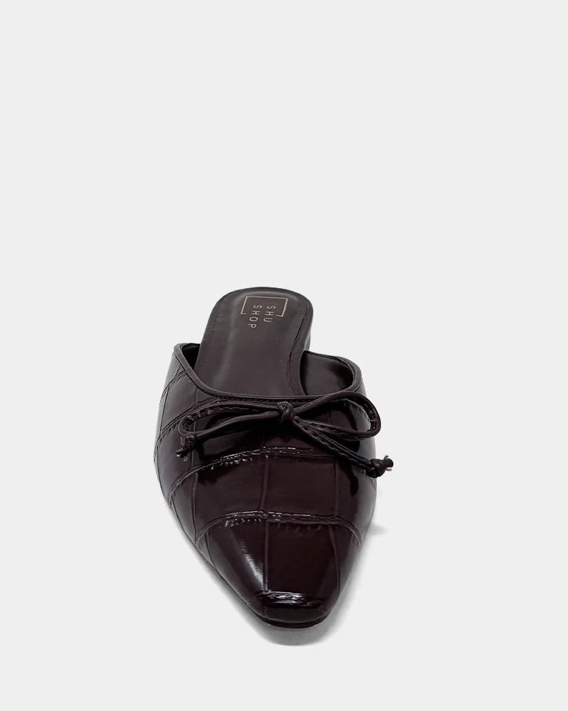 Shu Shop Alexandra Mule | Brown Croco