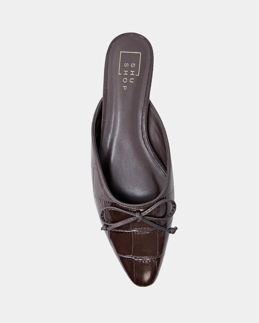 Shu Shop Alexandra Mule | Brown Croco