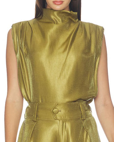 Amanda Uprichard Sleeveless Fabienne Top | Olive
