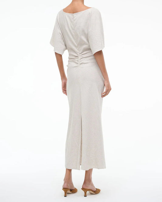 Staud Amelie Linen Midi Dress | Natural