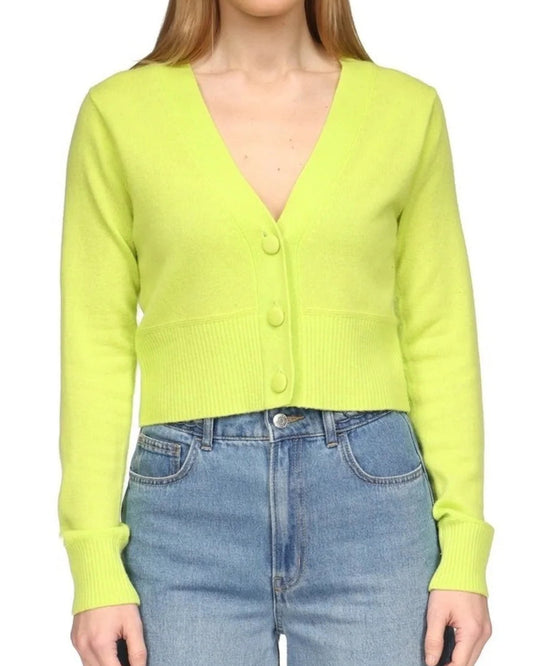 Brodie Gym Girl Crop Cardi | Lime