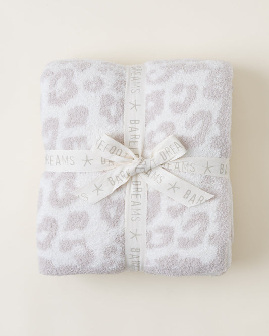 Barefoot Dreams CozyChic Barefoot in the Wild Throw | Cream/Stone