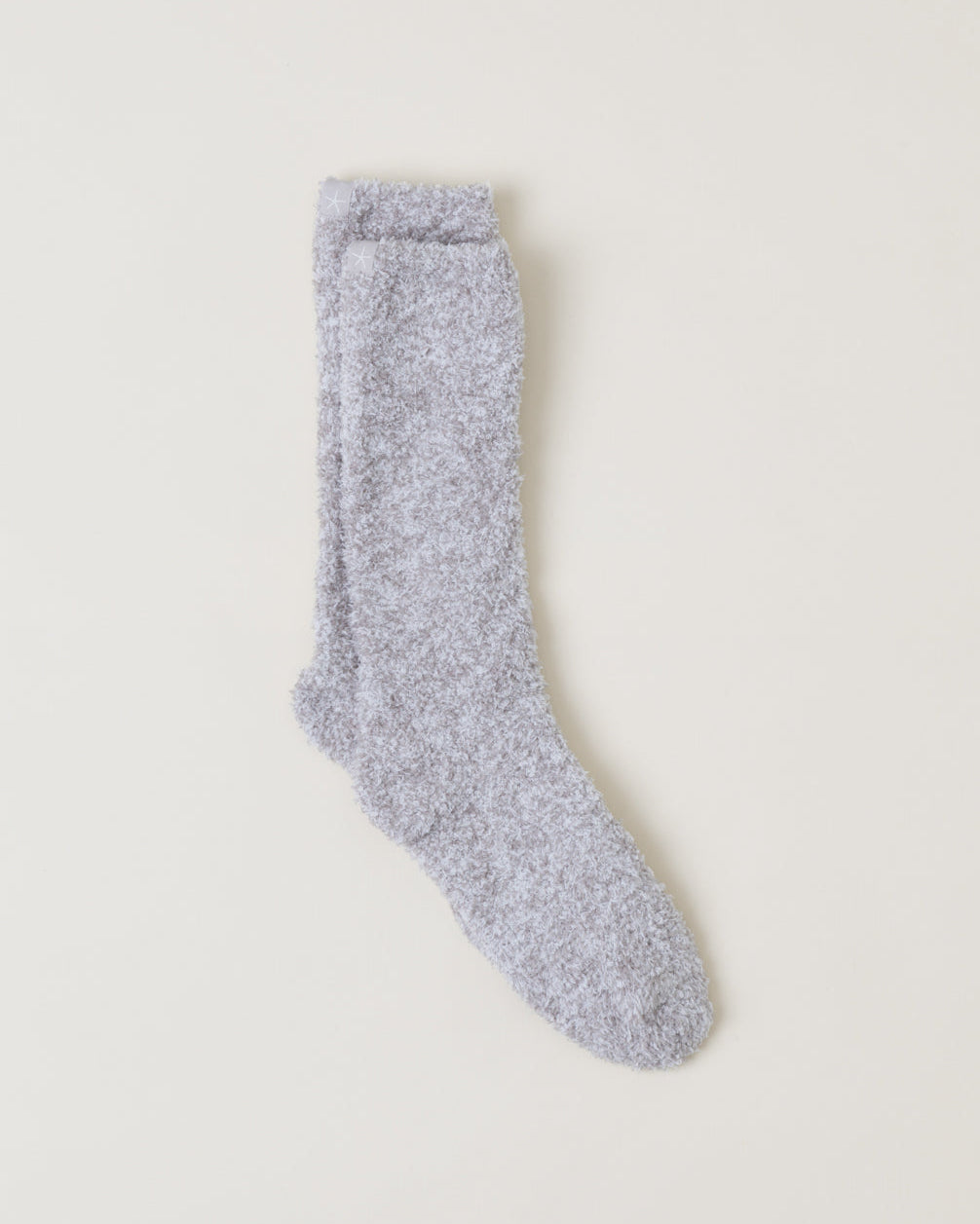 Barefoot Dreams CozyChic Heathered Socks | Oyster/White