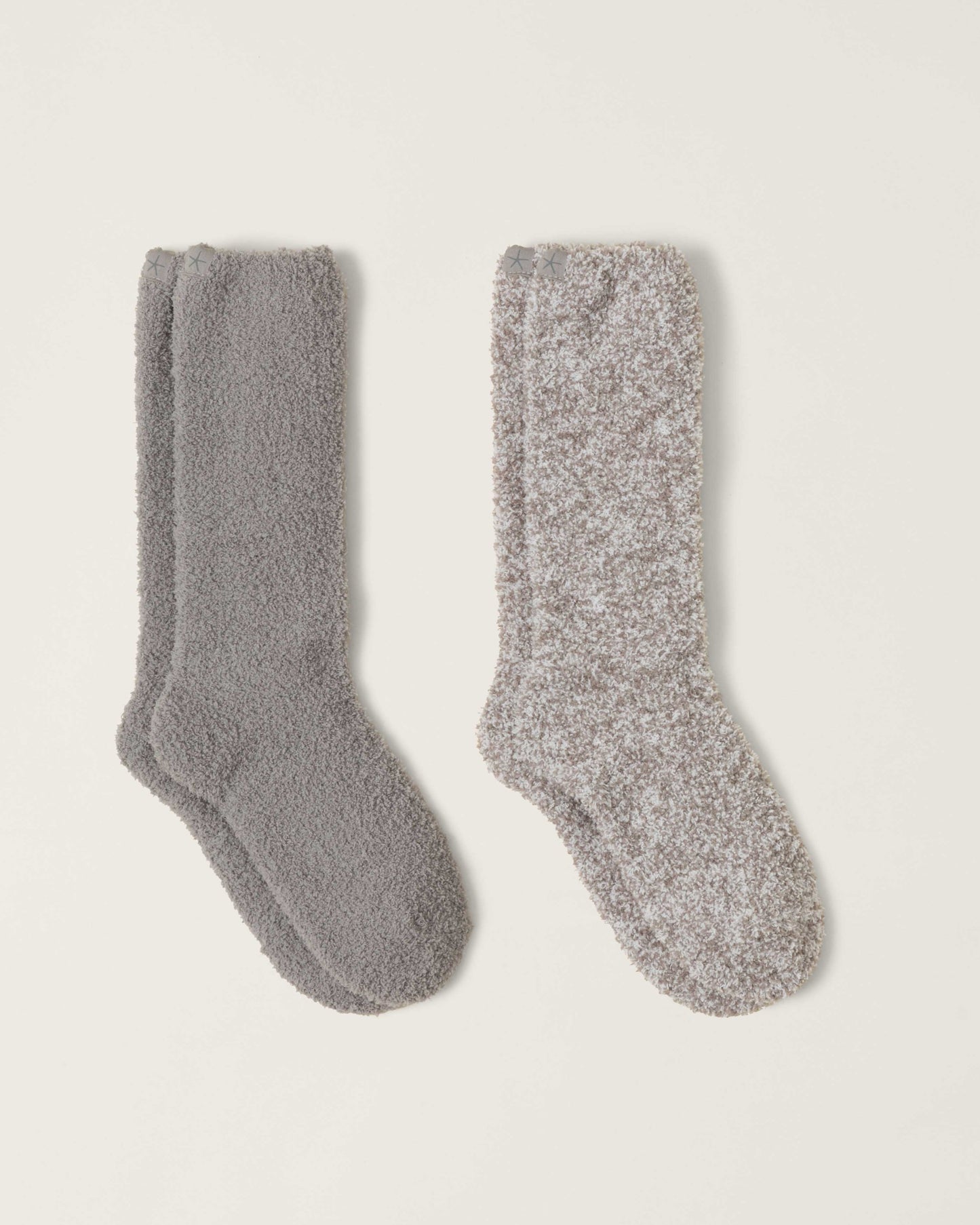 CozyChic 2 Pair Sock Set | Pewter Multi