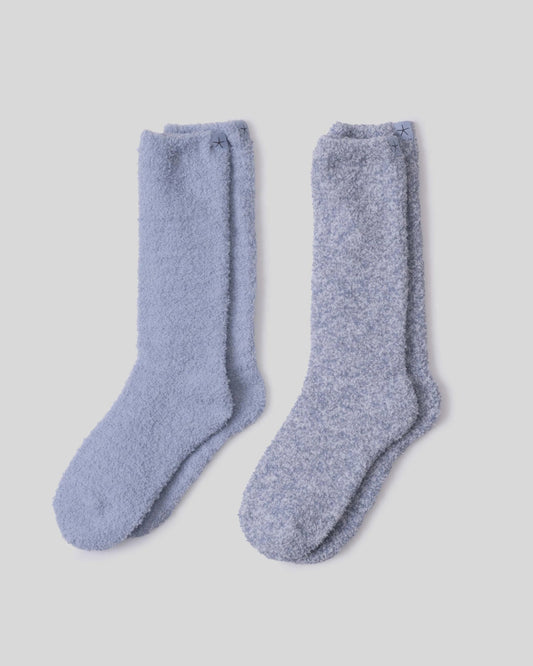 Barefoot Dreams Cozy Chic 2 Pair Sock Set | Snow Drop Multi