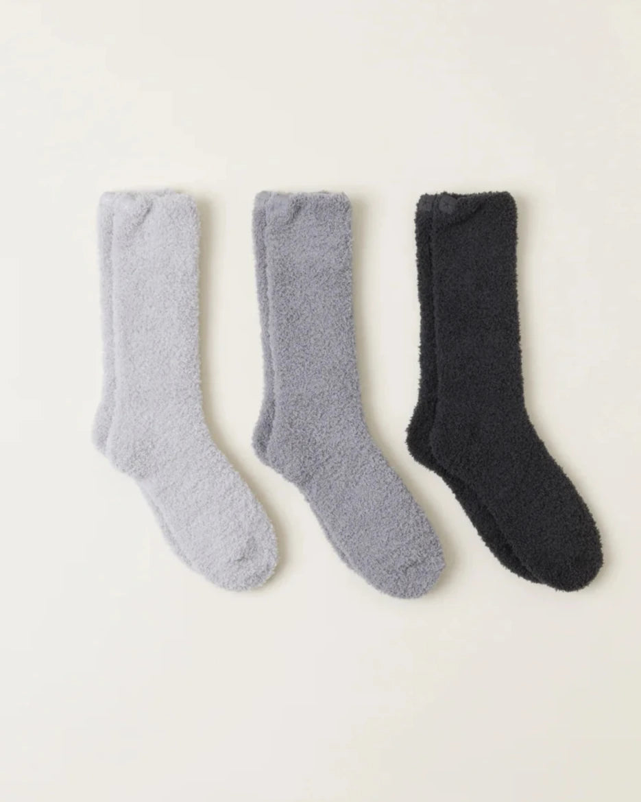 Barefoot Dreams CozyChic 3-Pack Sock Set | Carbon Multi