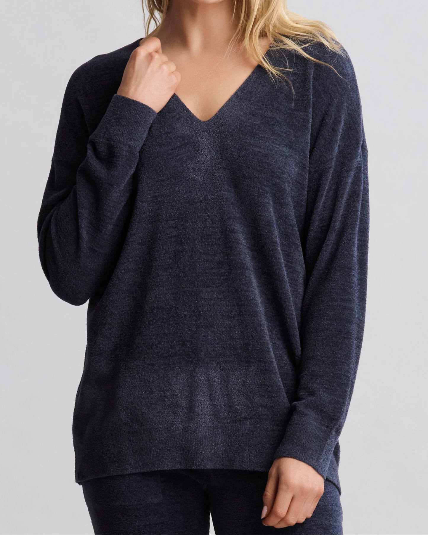 Barefoot Dreams Cozy Chic Ultra Lite V Neck Hi-Low Pullover | Tidewater