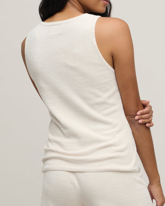 Barefoot Dreams Scallop V-Neck Tank | Sand Dune