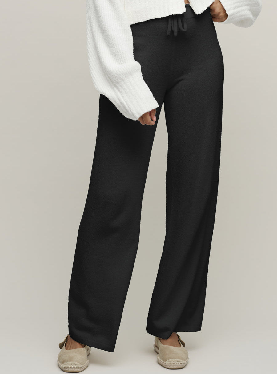 Barefoot Dreams Tie Waist Relaxed Pants | Black