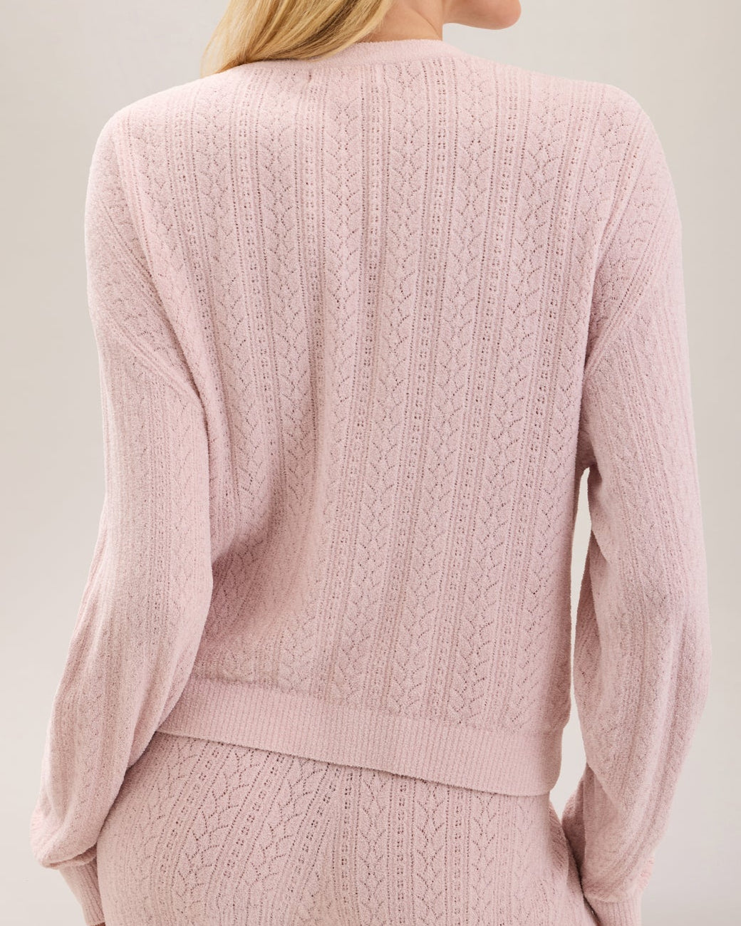 Barefoot Dreams CozyChic Pointelle Cardigan | Petal