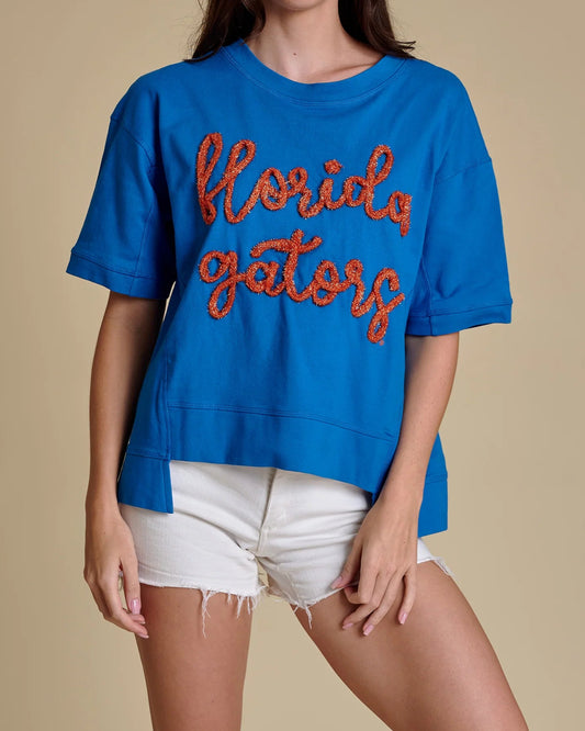 Stewart Simmons Glitter Script Boxy Top | Florida Gators