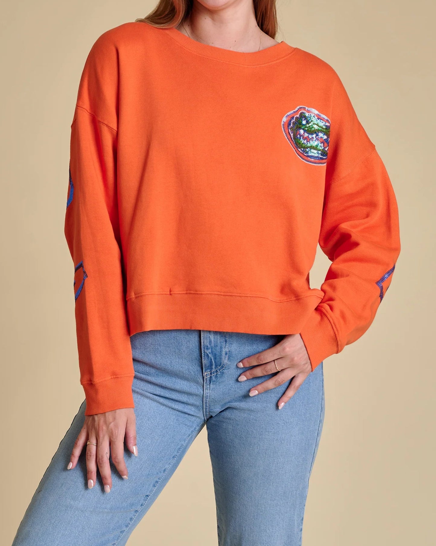 Stewart Simmons Sequin Boxy Sweatshirt | Florida Gators