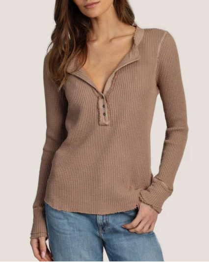 Dylan Brooks Button Top | Taupe