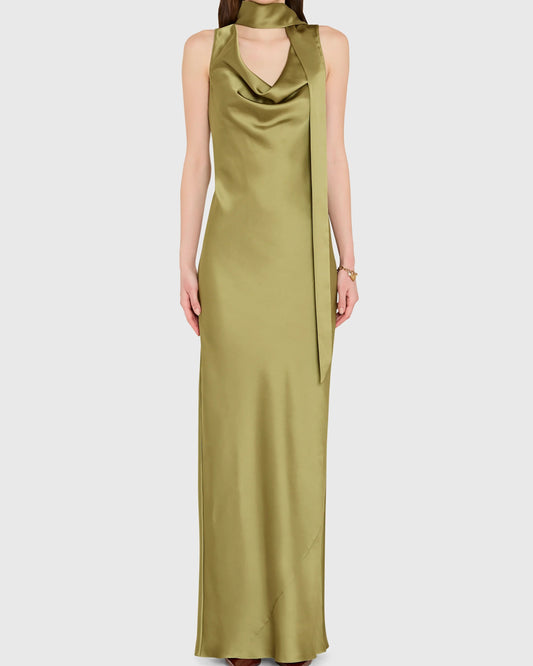 Amanda Uprichard Paula Maxi Dress | Vert