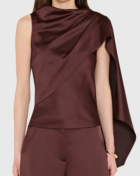 Amanda Uprichard Artemis Top | Tobacco