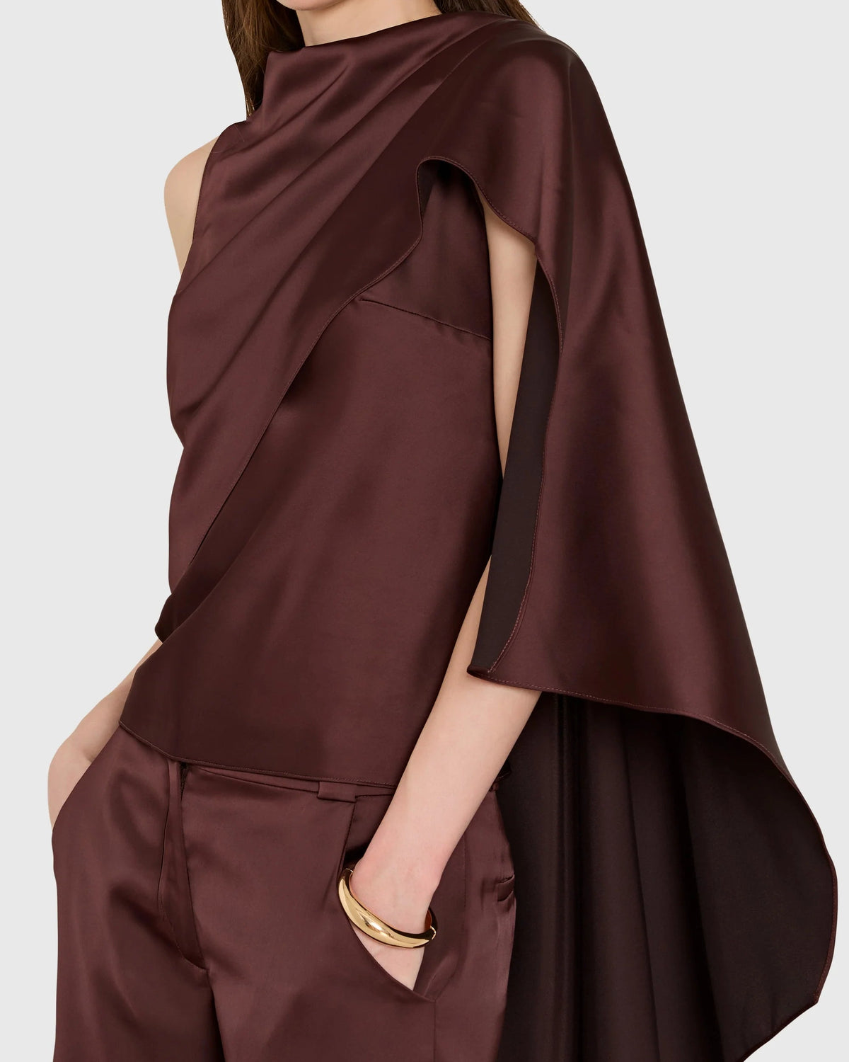 Amanda Uprichard Artemis Top | Tobacco