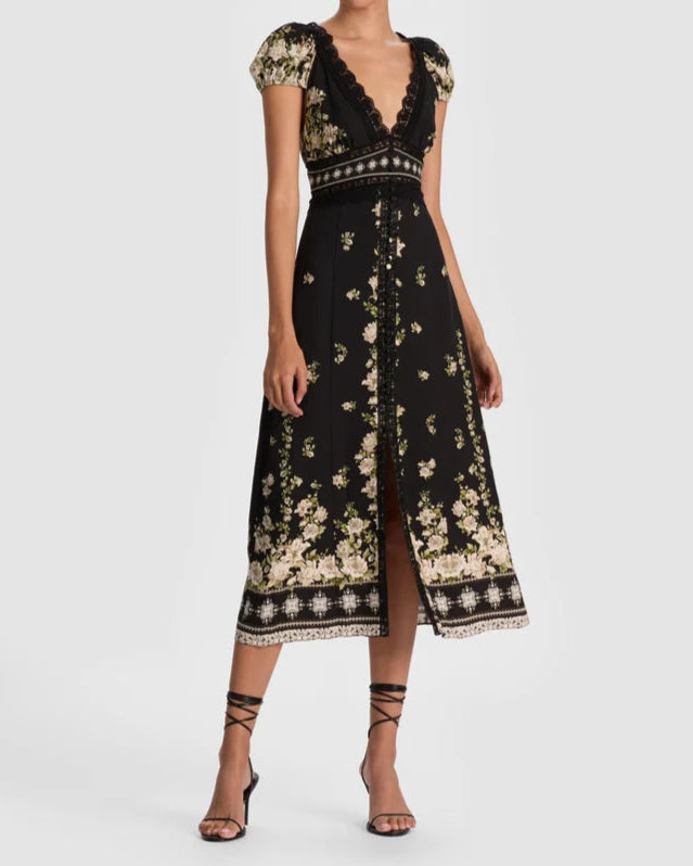 Alice + Olivia Rose Midi Dress | Free Falling