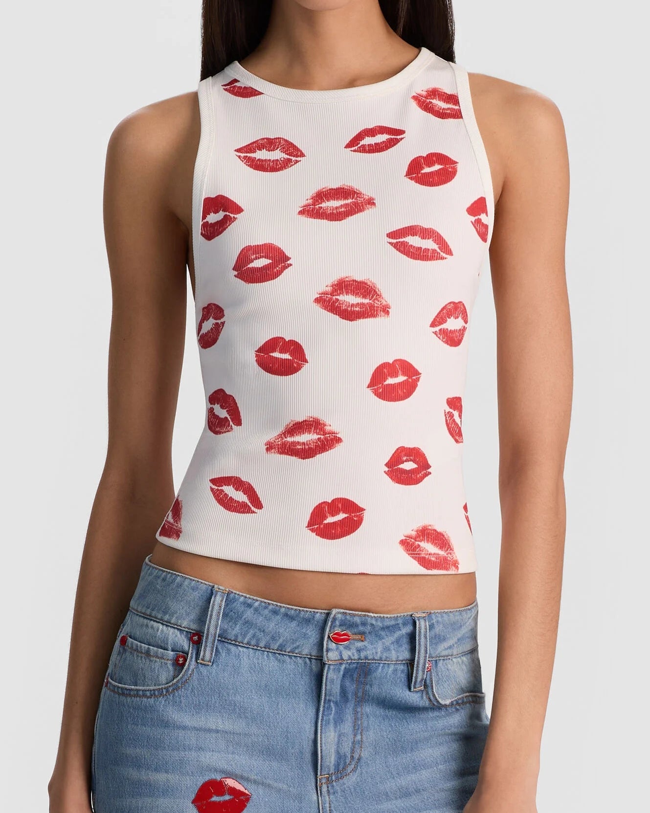 Alice + Olivia Allen Tank Top | Lips