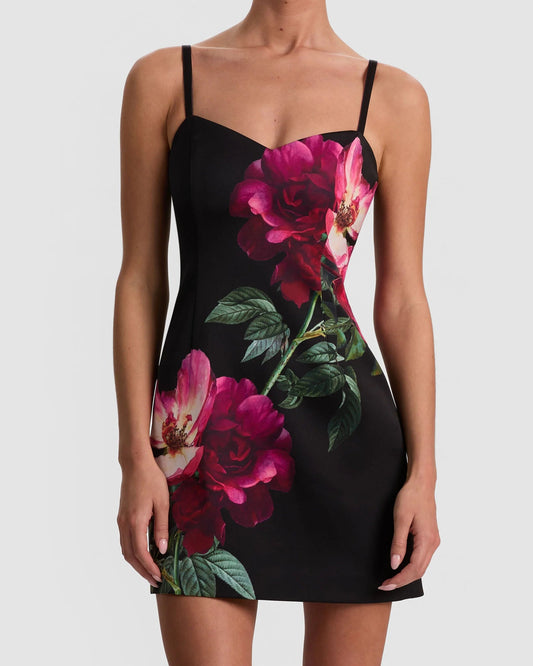Alice + Olivia Nina Mini Dress | Empress Bloom Black
