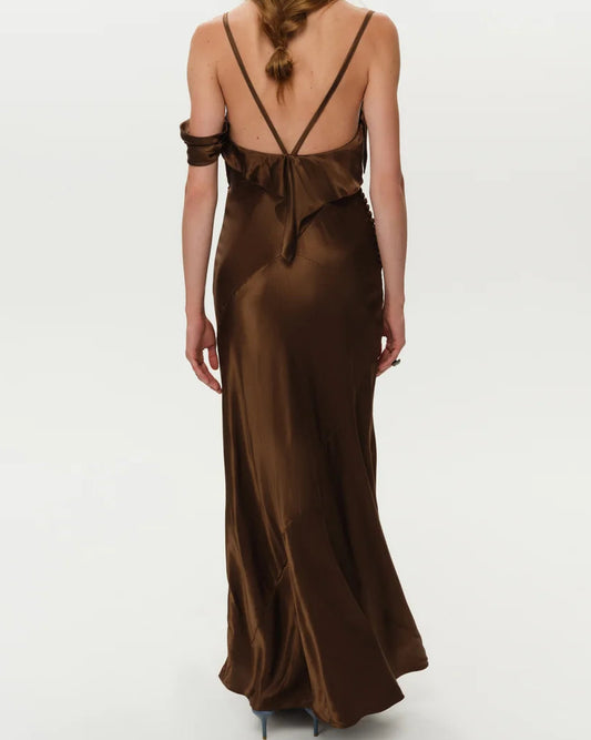 For Love & Lemons Jewel Maxi Dress | Brown