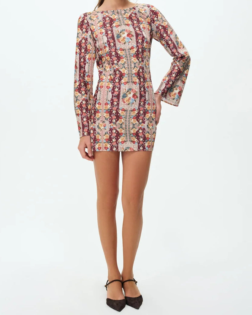For Love & Lemons Maple Rose Mini Dress