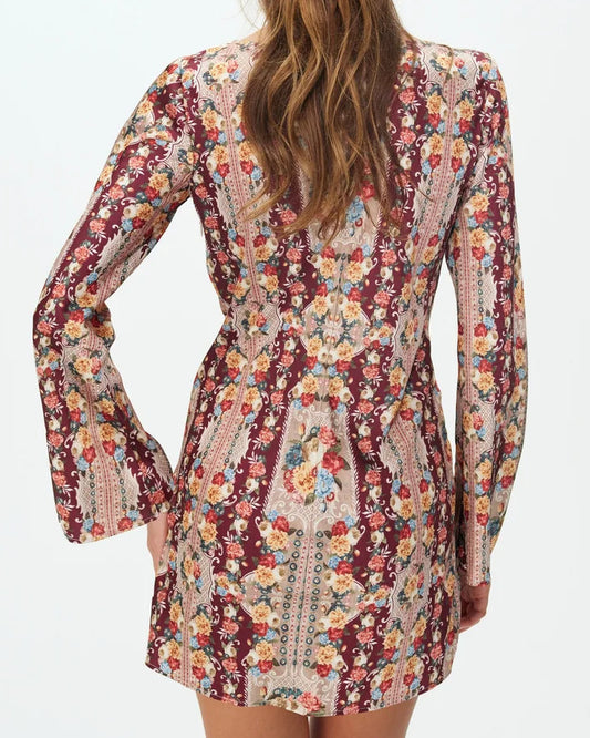 For Love & Lemons Maple Rose Mini Dress