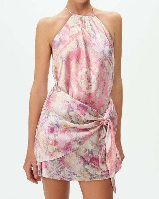 For Love & Lemons Lani Halter Mini Dress