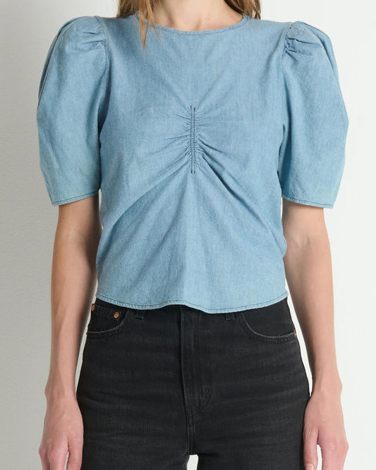 Nation Cecily Baby Doll Top | Chambray