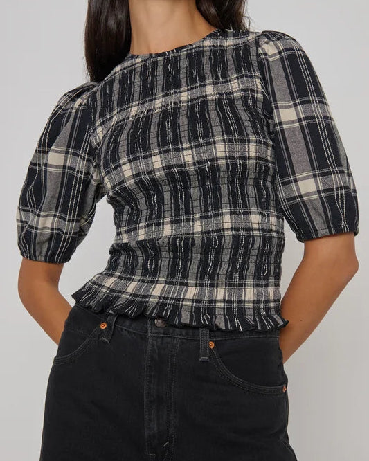 Nation Cheryl Top | Plaid Rigato