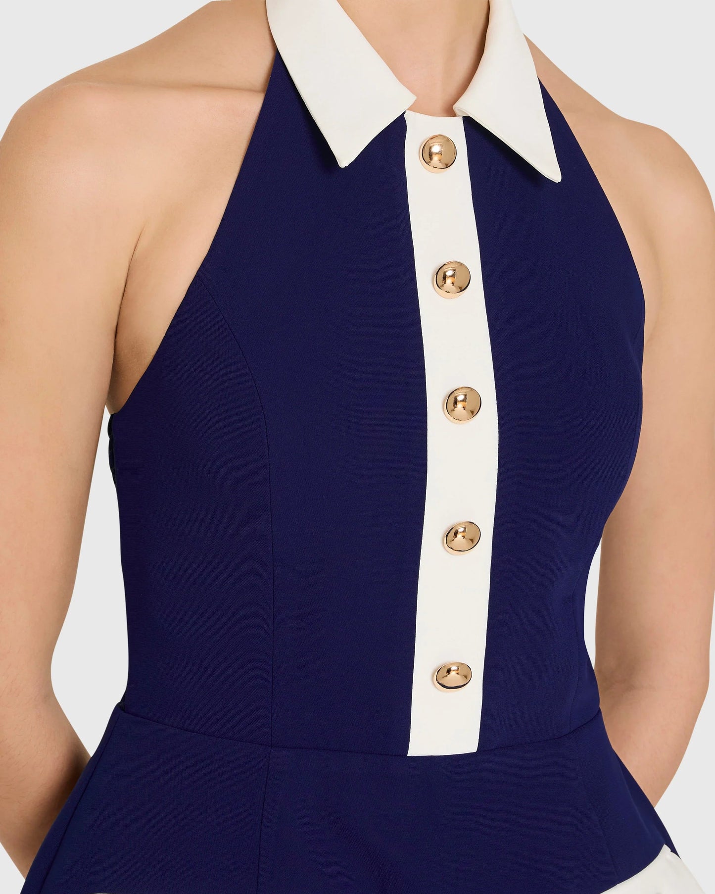 Amanda Uprichard Archer Romper | Navy/Ivory