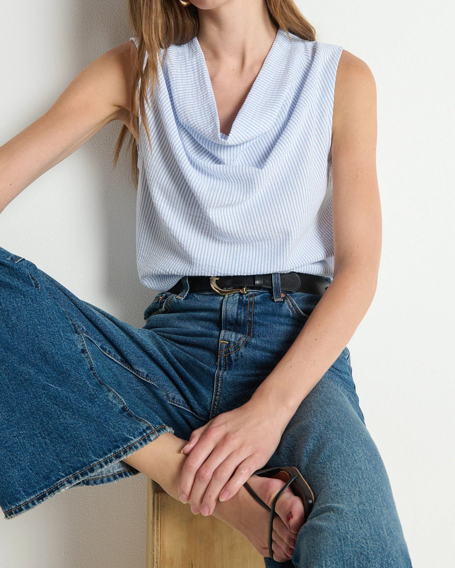 Nation Cillie Cowl Tank | Mini Stripe