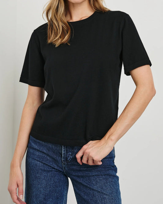 Rails Cotton Cashmere T-Shirt | Black