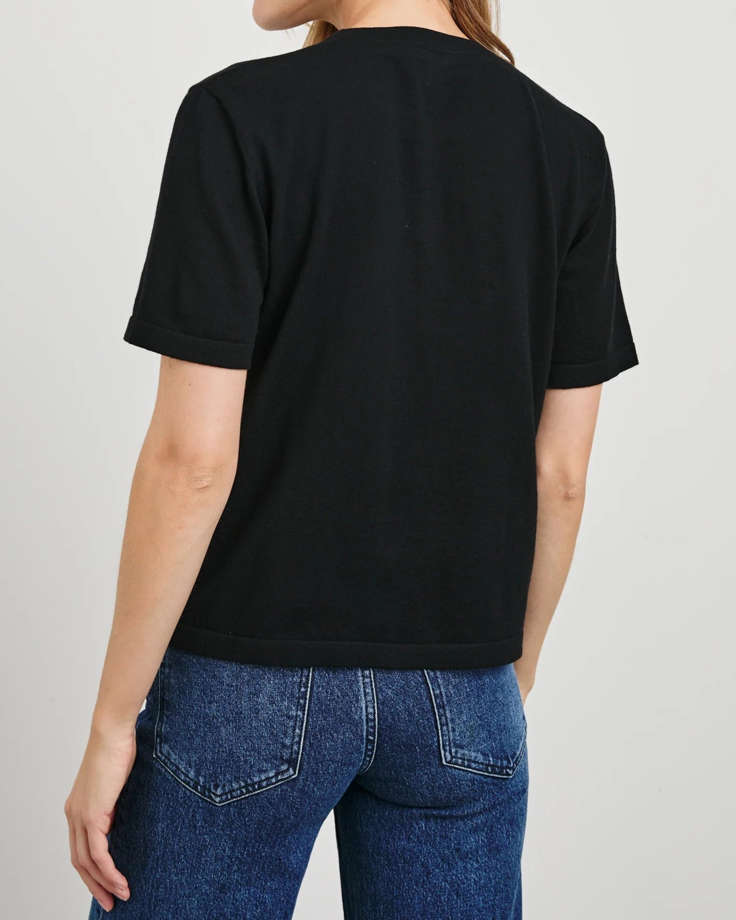 Rails Cotton Cashmere T-Shirt | Black