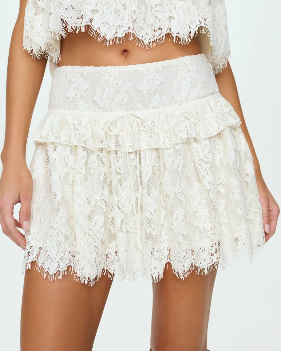 For Love & Lemons Rosa Mini Skirt