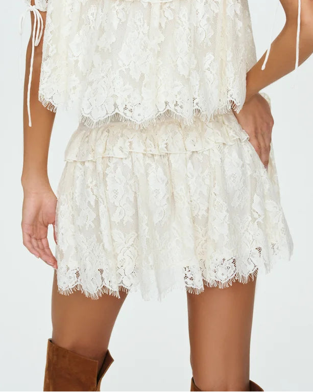 For Love & Lemons Rosa Mini Skirt