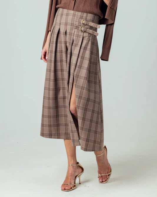 Sundays Casini Skirt | Mocha Plaid
