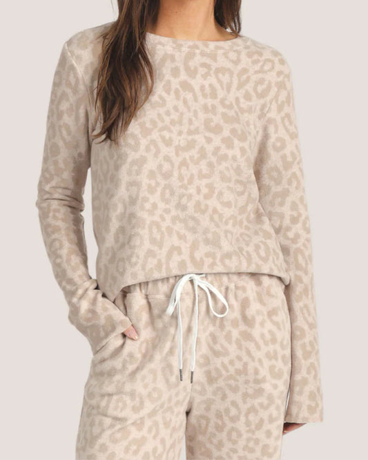 Dylan Cloud Fleece Crew | Cheetah