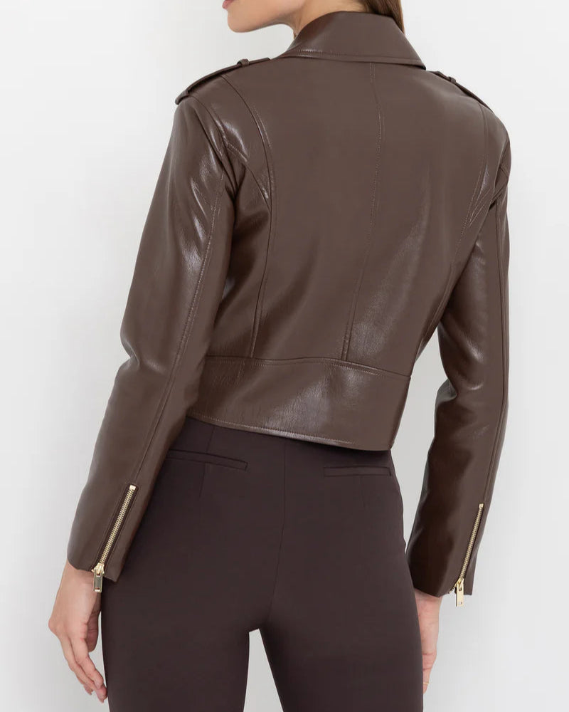 Generation Love Cosita Vegan Leather Jacket | Mahogany