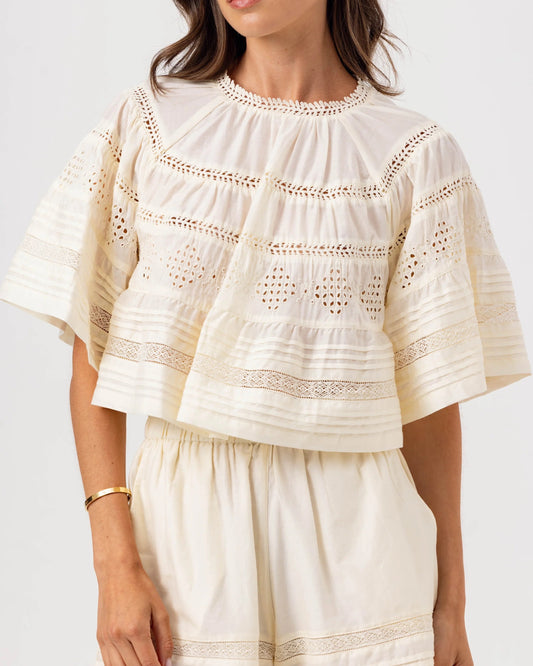 Sundays Essa Top | Whisper White