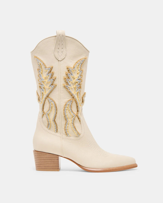 Dolce Vita Vila Boots Ivory Leather