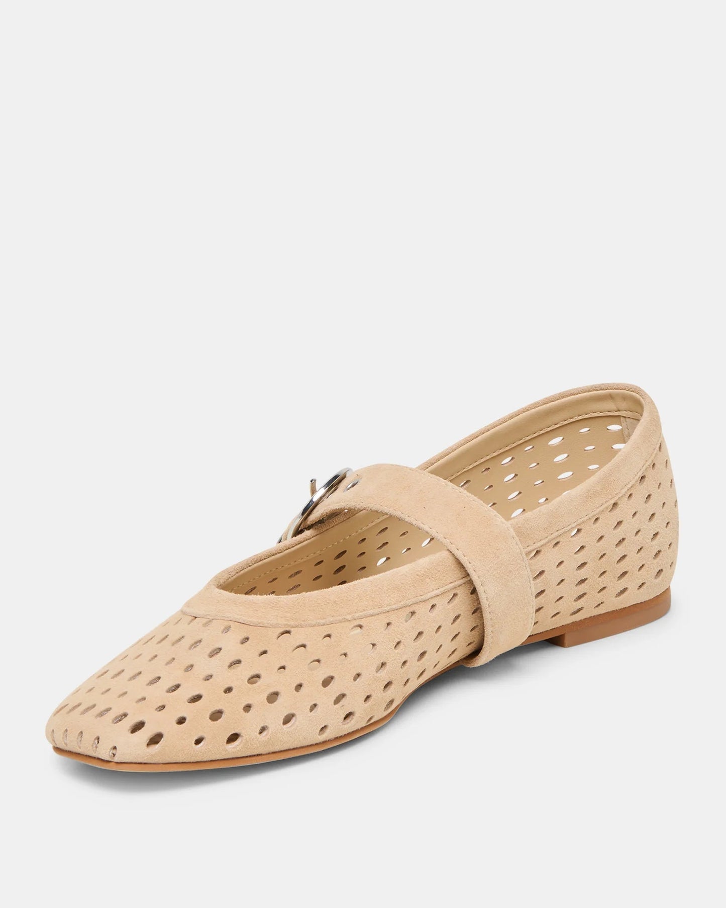 Dolce Vita Mikel Flats | Camel Perforated Suede