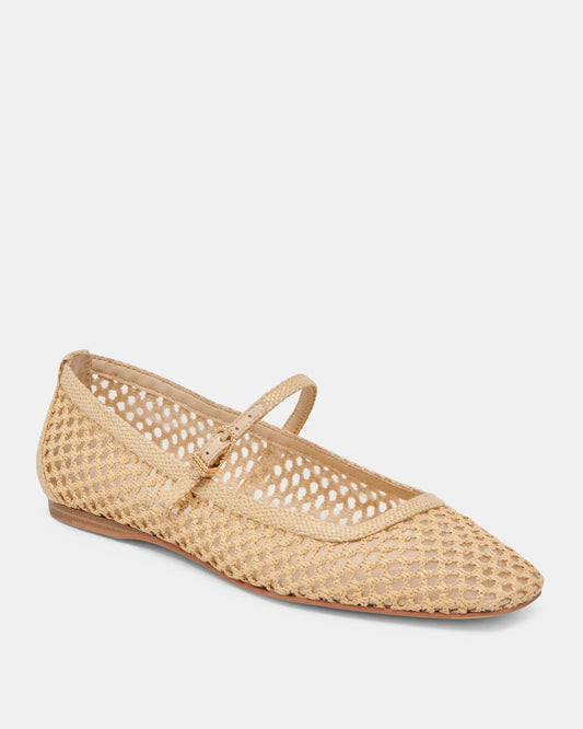Dolce Vita Reyes Ballet Flats | Light Natural Woven Raffia