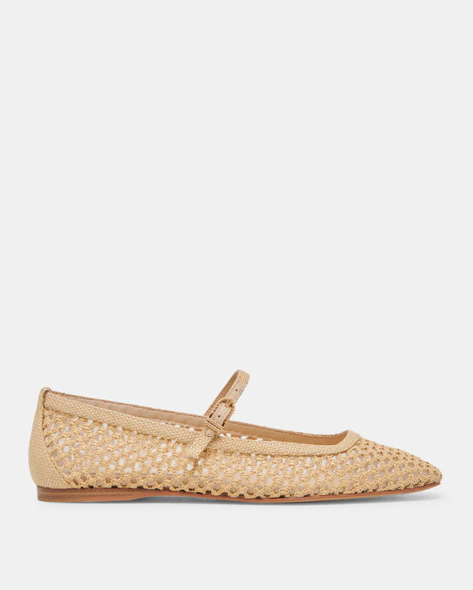 Dolce Vita Reyes Ballet Flats | Light Natural Woven Raffia