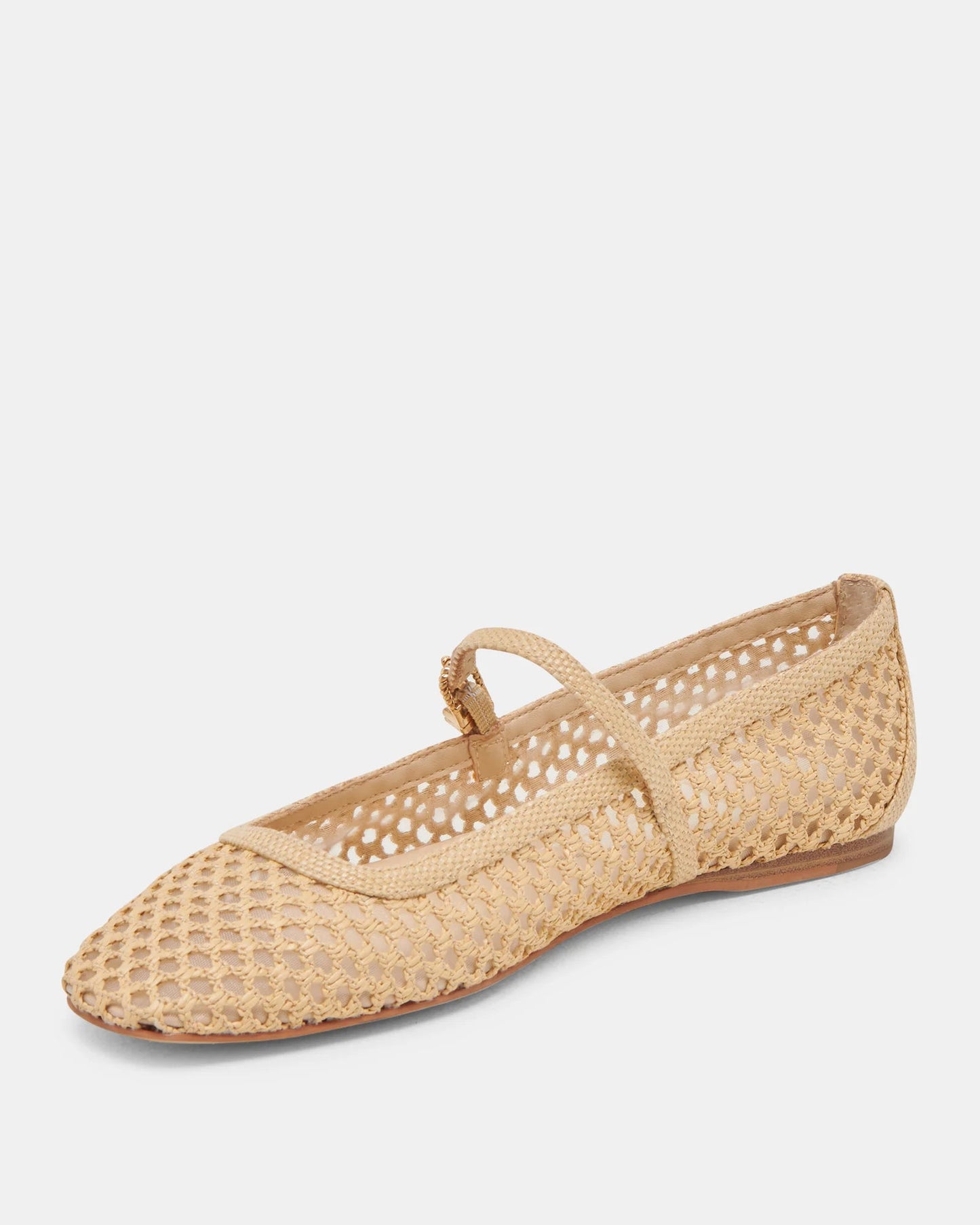 Dolce Vita Reyes Ballet Flats | Light Natural Woven Raffia