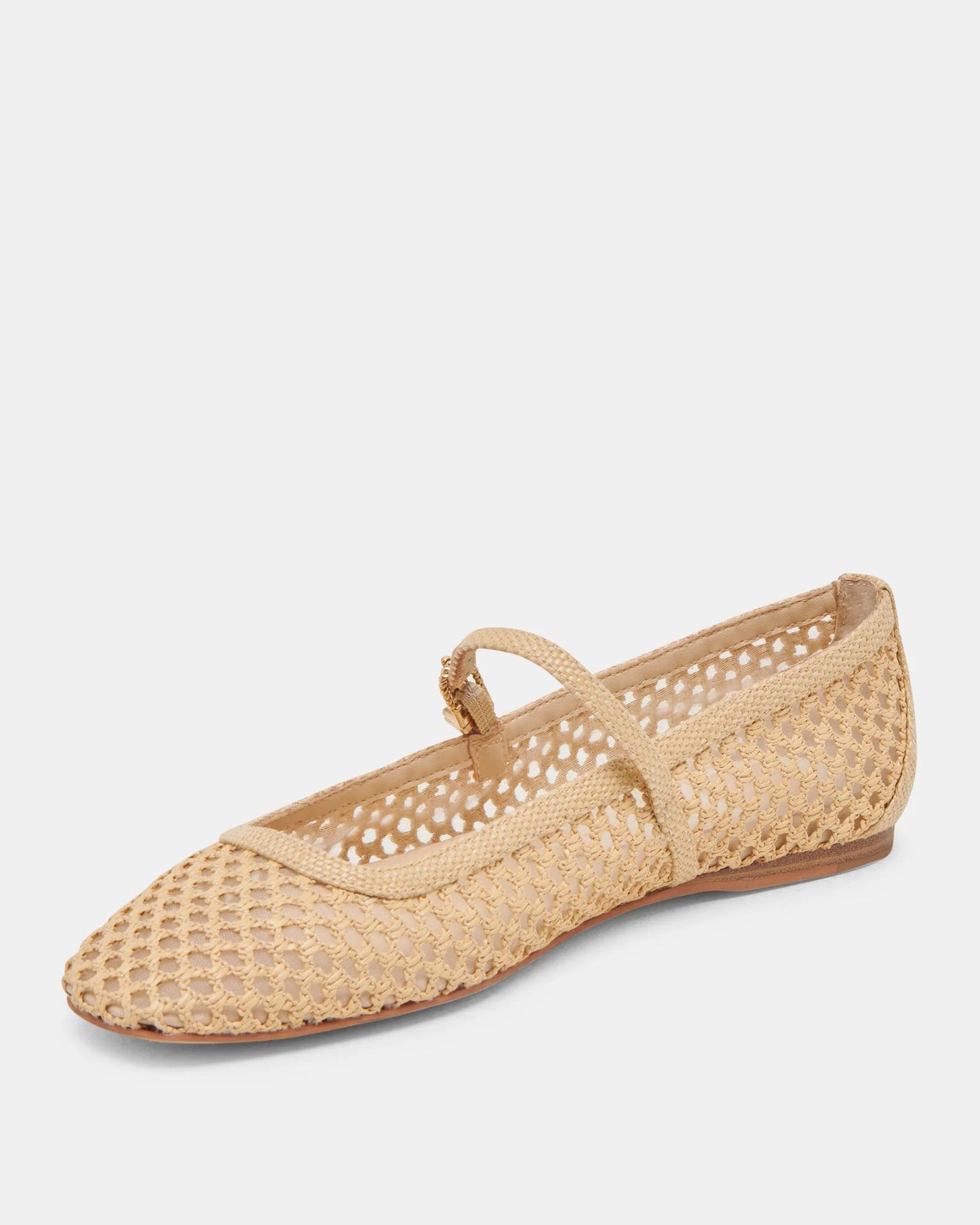 Dolce Vita Reyes Flat | Light Natural Woven Raffia