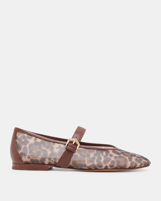 Dolce Vita Roslyn Ballet Flats Leopard Mesh