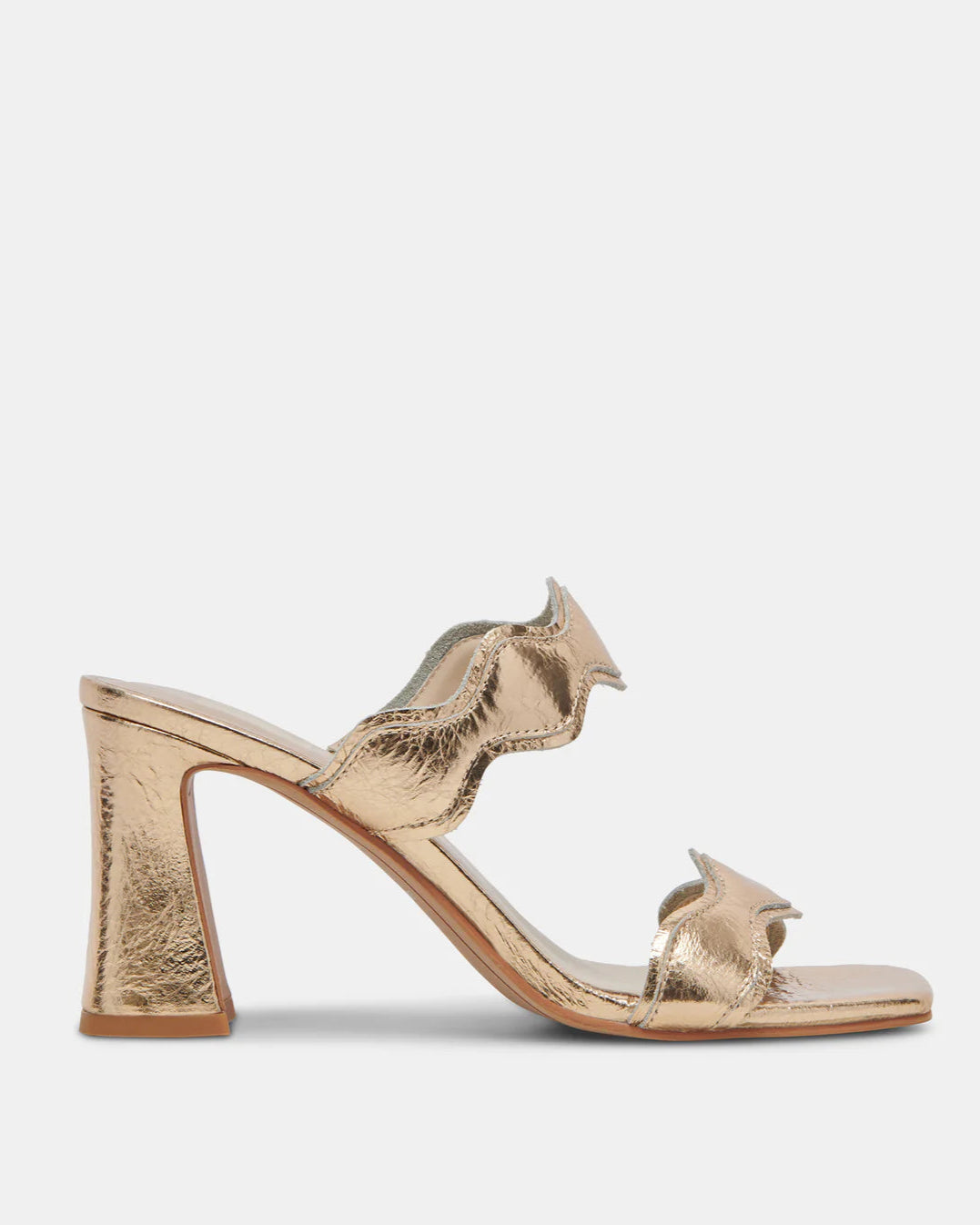 Dolce Vita Ilva Heels Gold Distressed Leather