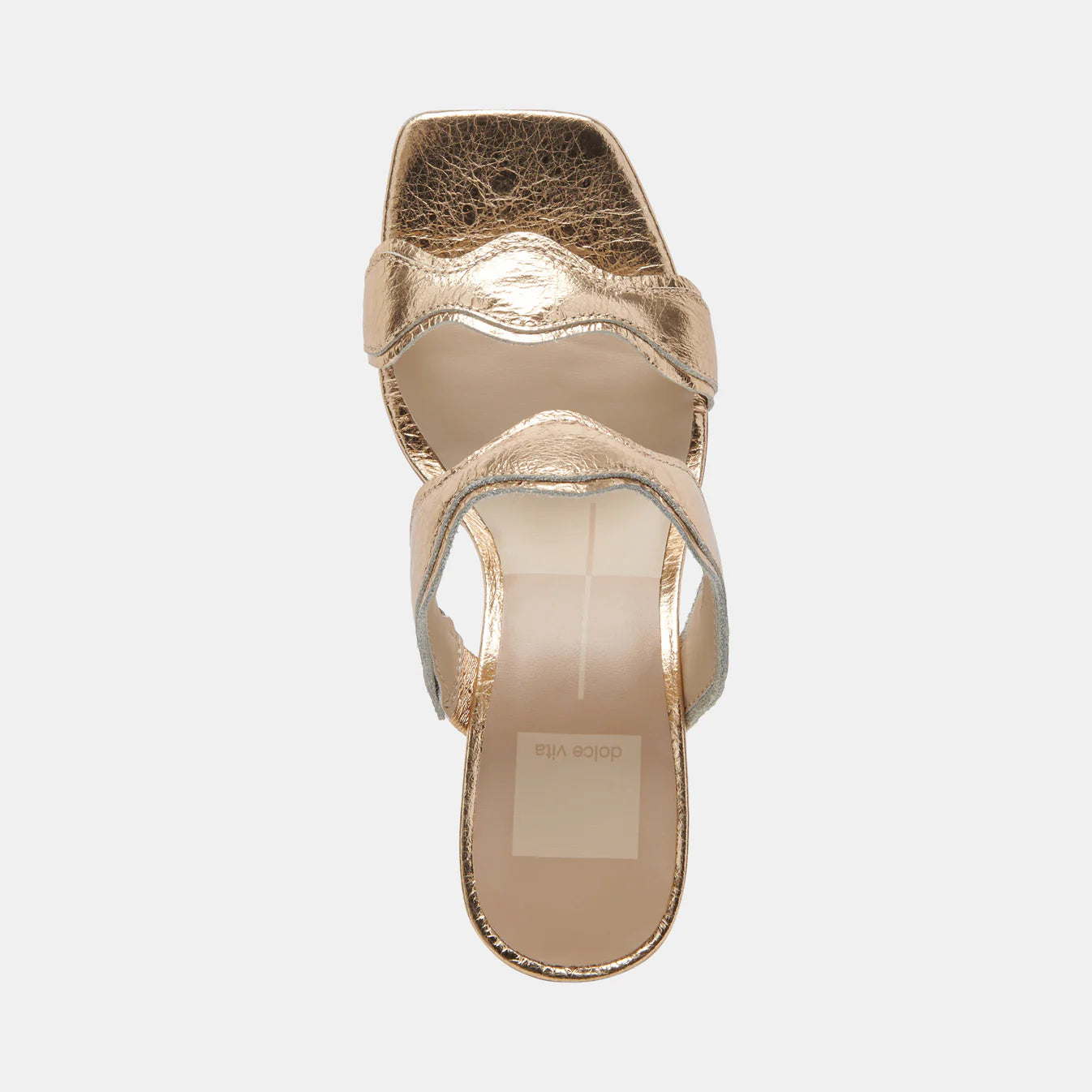 Dolce Vita Ilva Heels Gold Distressed Leather