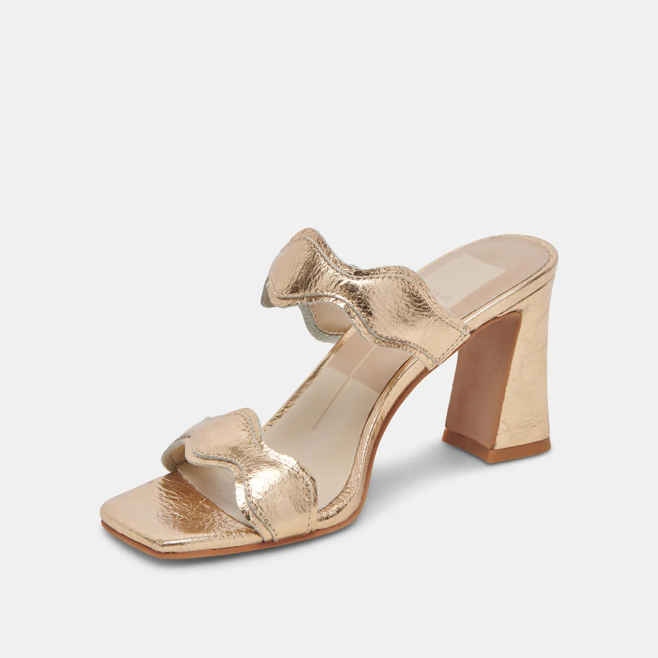 Dolce Vita Ilva Heels Gold Distressed Leather