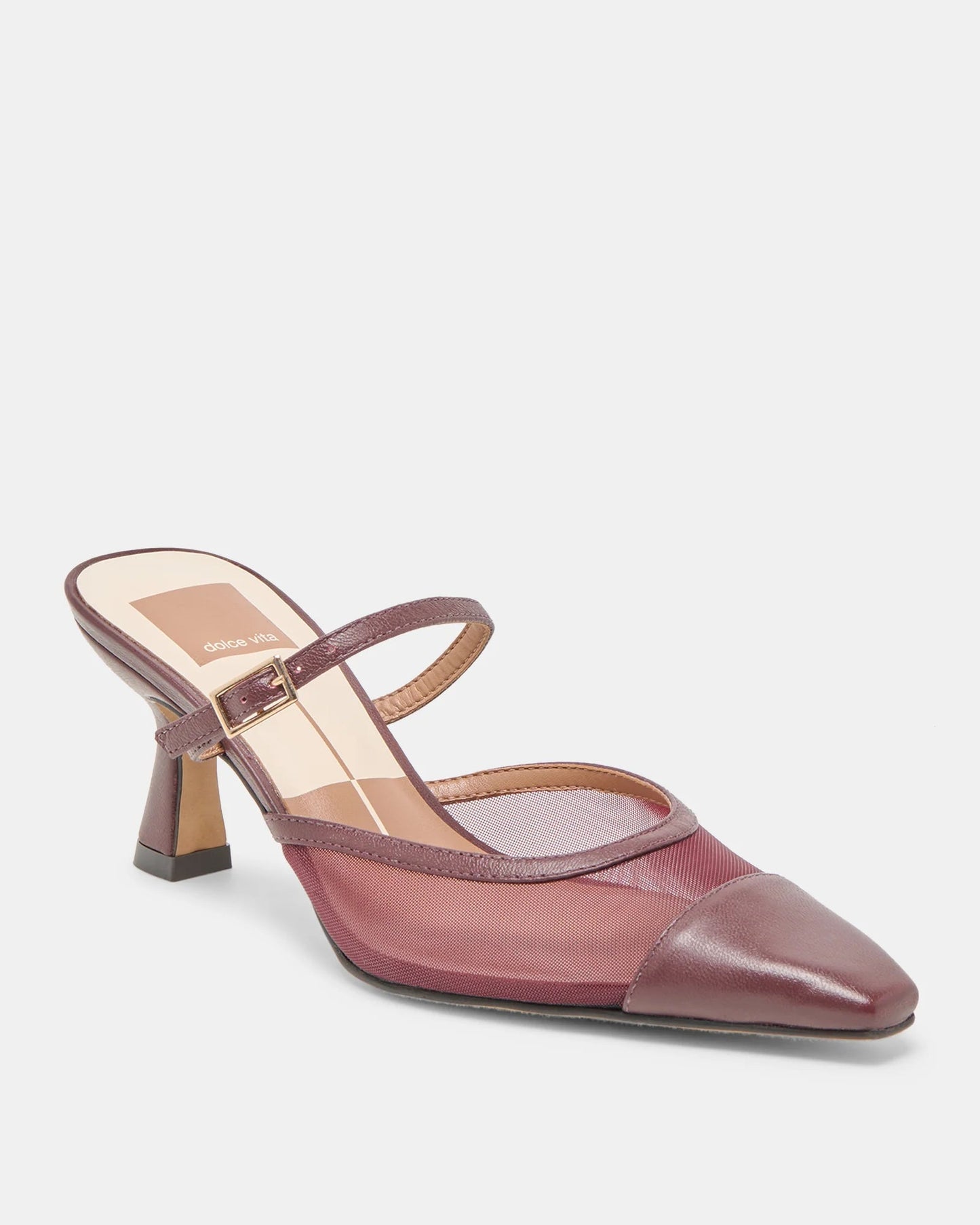 Dolce Vita Loyd Heels | Burgundy Mesh